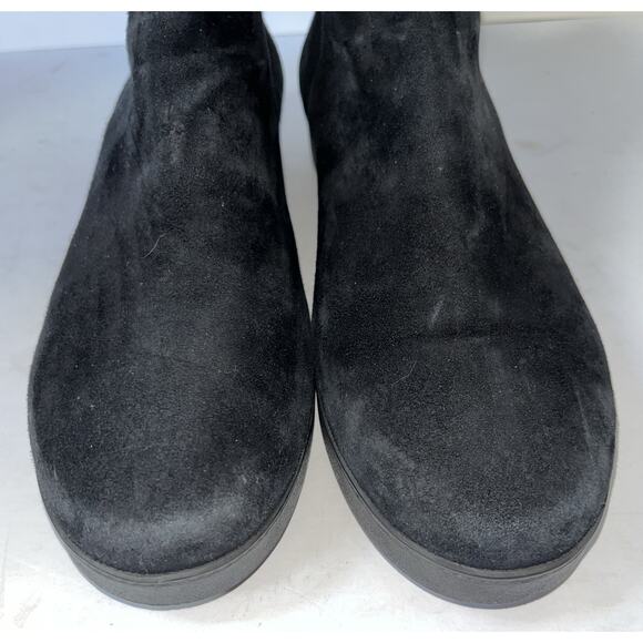 Beautifeel Black Suede Gold Side Zip Boot Size 8 - Picture 8 of 10